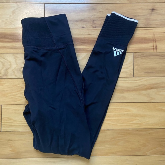 adidas Pants - Women’s Adidas Joggers Sz XXS Black High Rise‎ Cuffed Pants